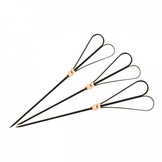 Belix Bamboo Skewer - Heart - Black 180mm (100pcs/Pack)