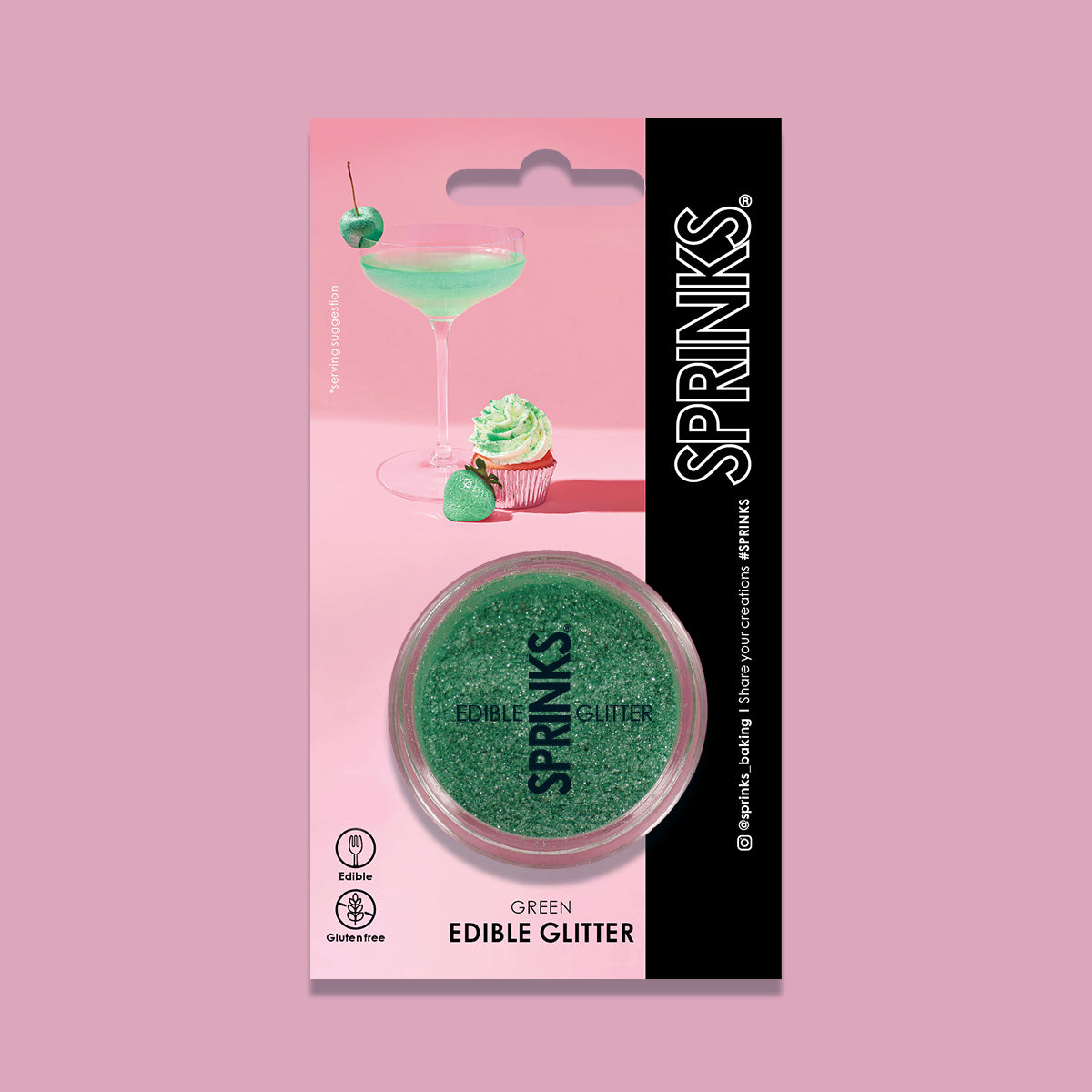 Sprinks Edible Glitter Green 2g