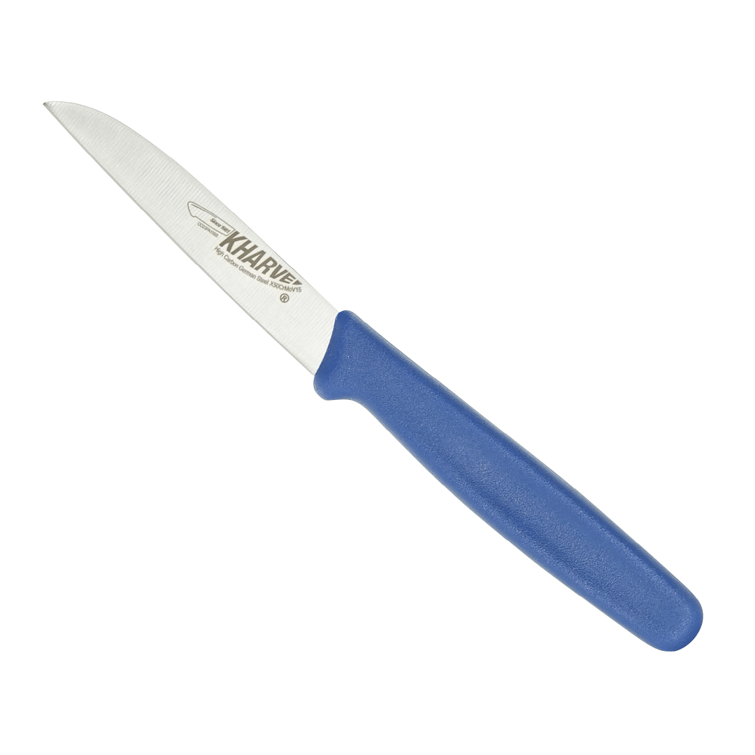 KH Kharve Paring Knife European 8cm Blue Handle