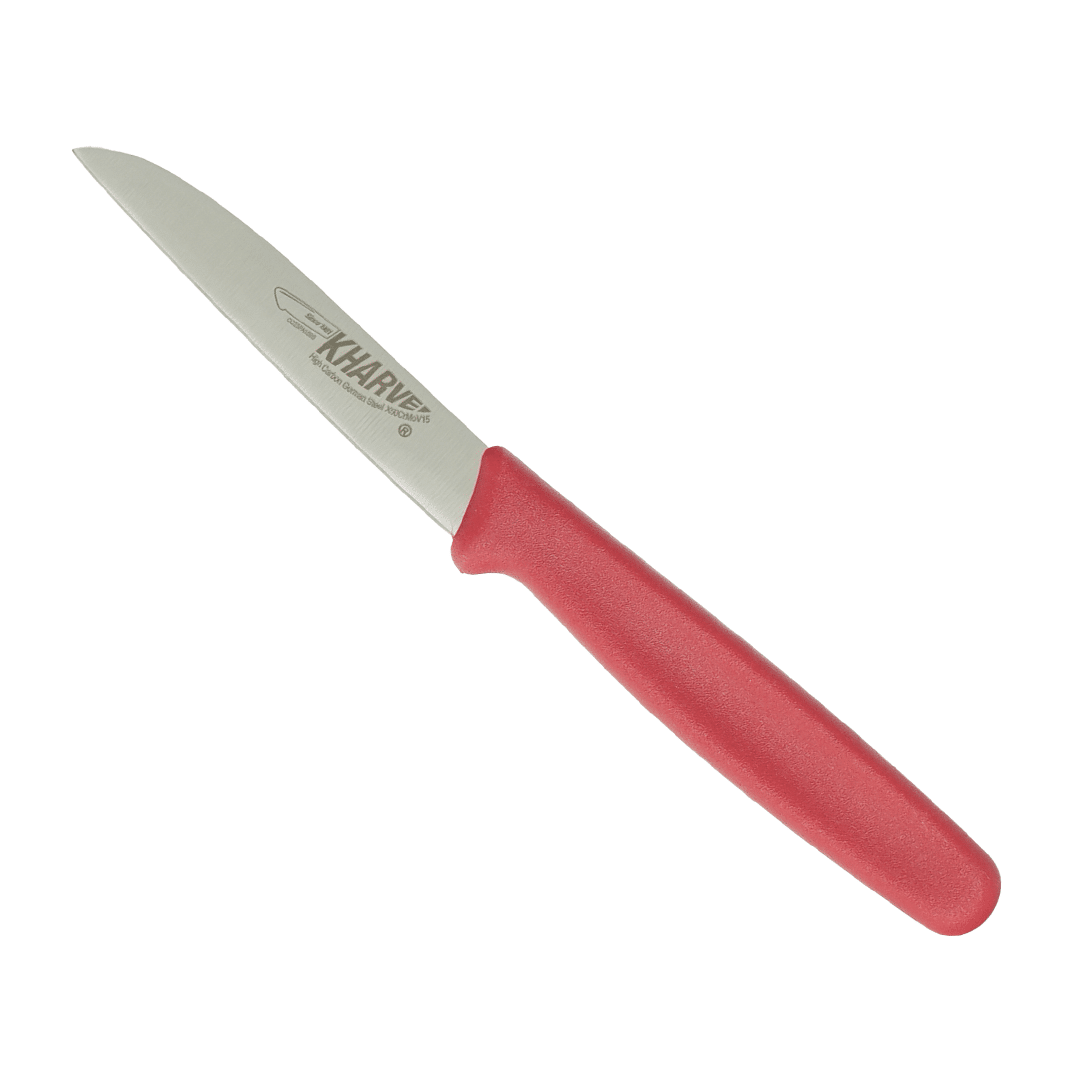 KH Kharve Paring Knife European 8cm Red Handle