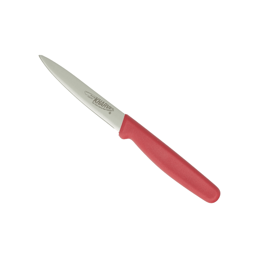 KH Kharve Paring Knife 10cm Red Handle