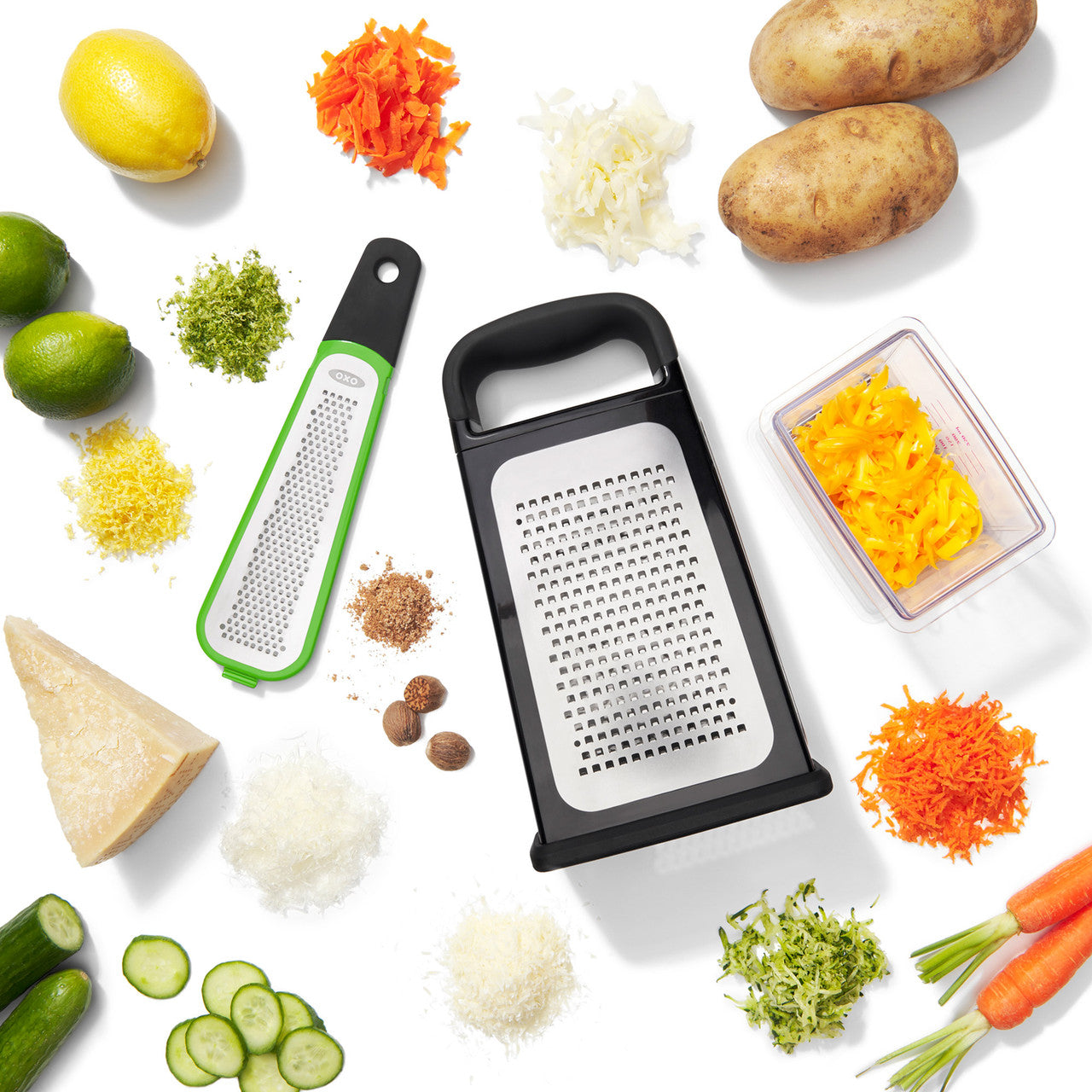 OXO Good Grips Etched Box Grater W Removable Zester