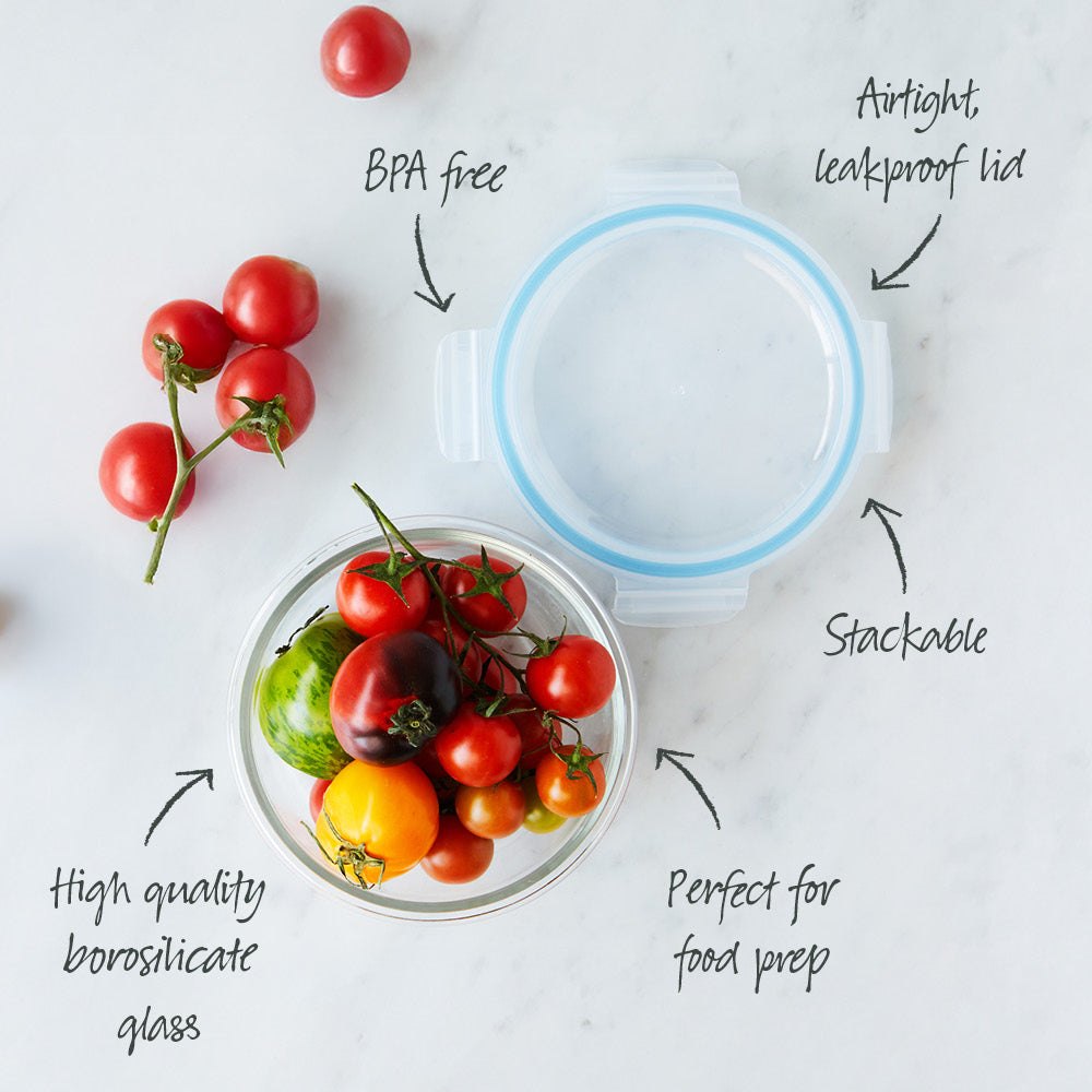 Wiltshire Glass Food Container Round 600ml