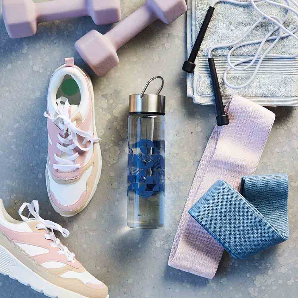 Wiltshire 600ml (20oz) Glass Bottle Denim