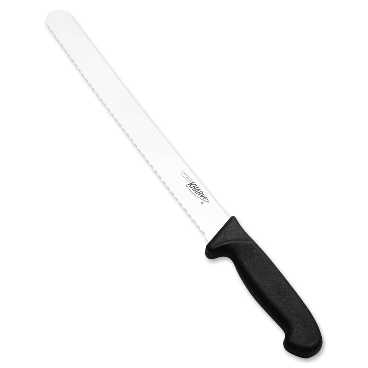 KH Kharve Bread Knife 25cm Serrated - Black Handle