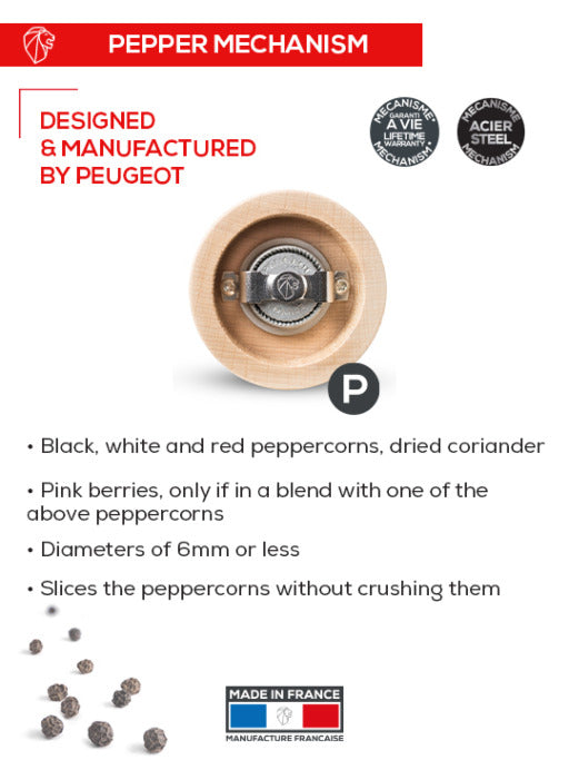 Peugeot Bistro Chef Pepper Mill Copper 10cm