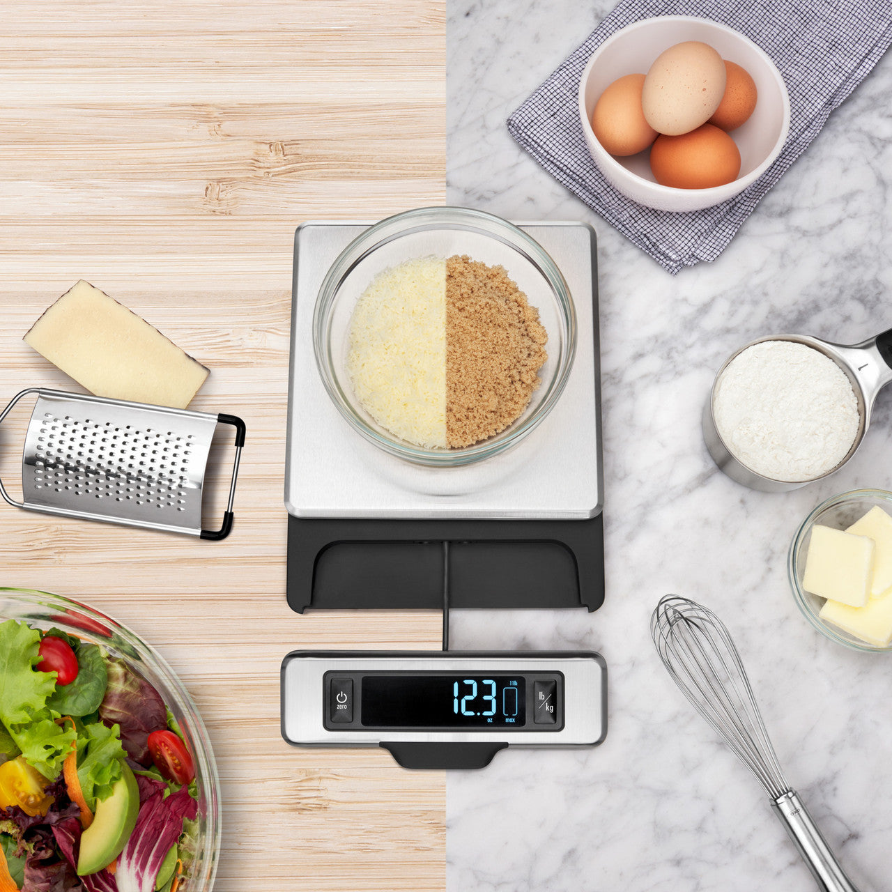 OXO Good Grips 11 lb Stainless Steel Scale with Pull-Out Display