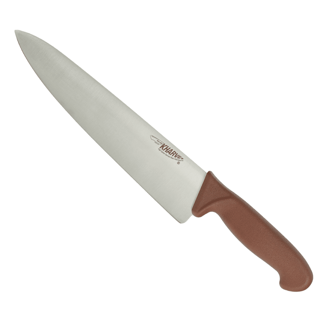 KH Kharve Cooks Knife 25cm Brown Handle
