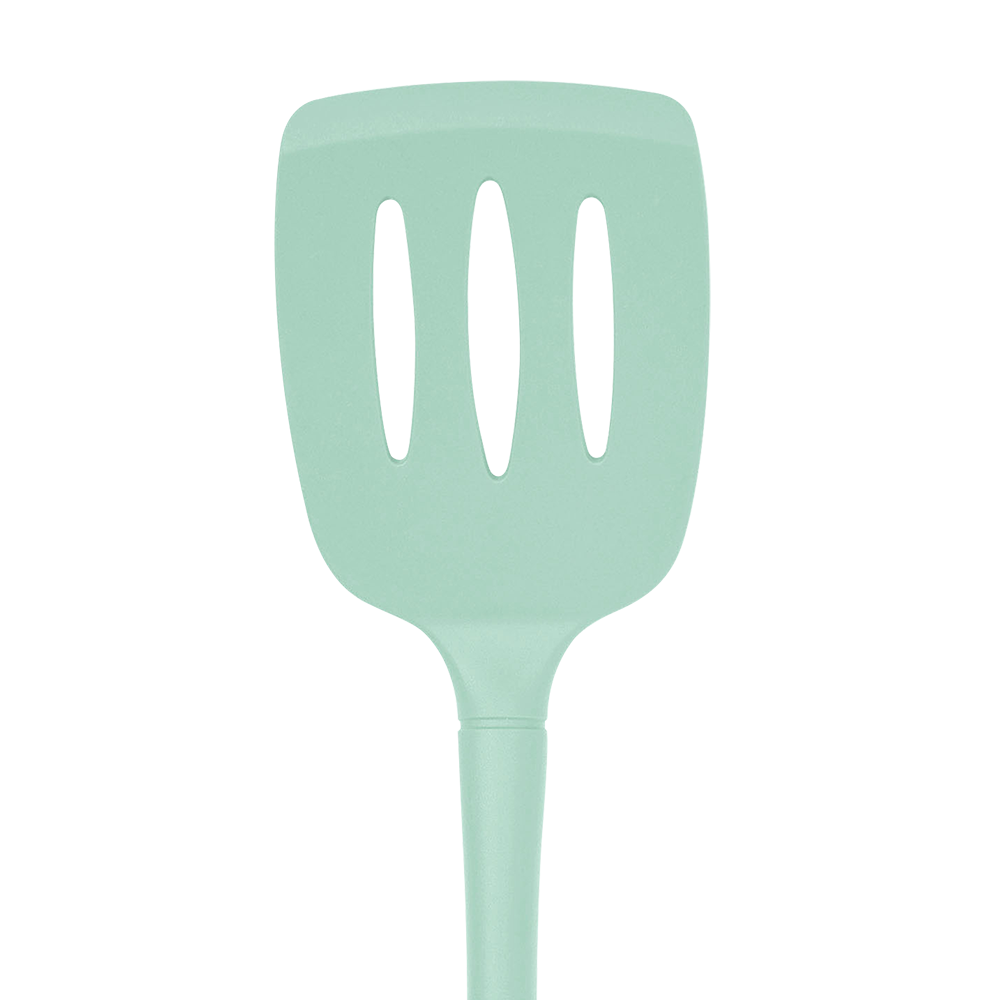 Tovolo 'Flex-Core' All Silicone Slotted Turner - Light Aqua