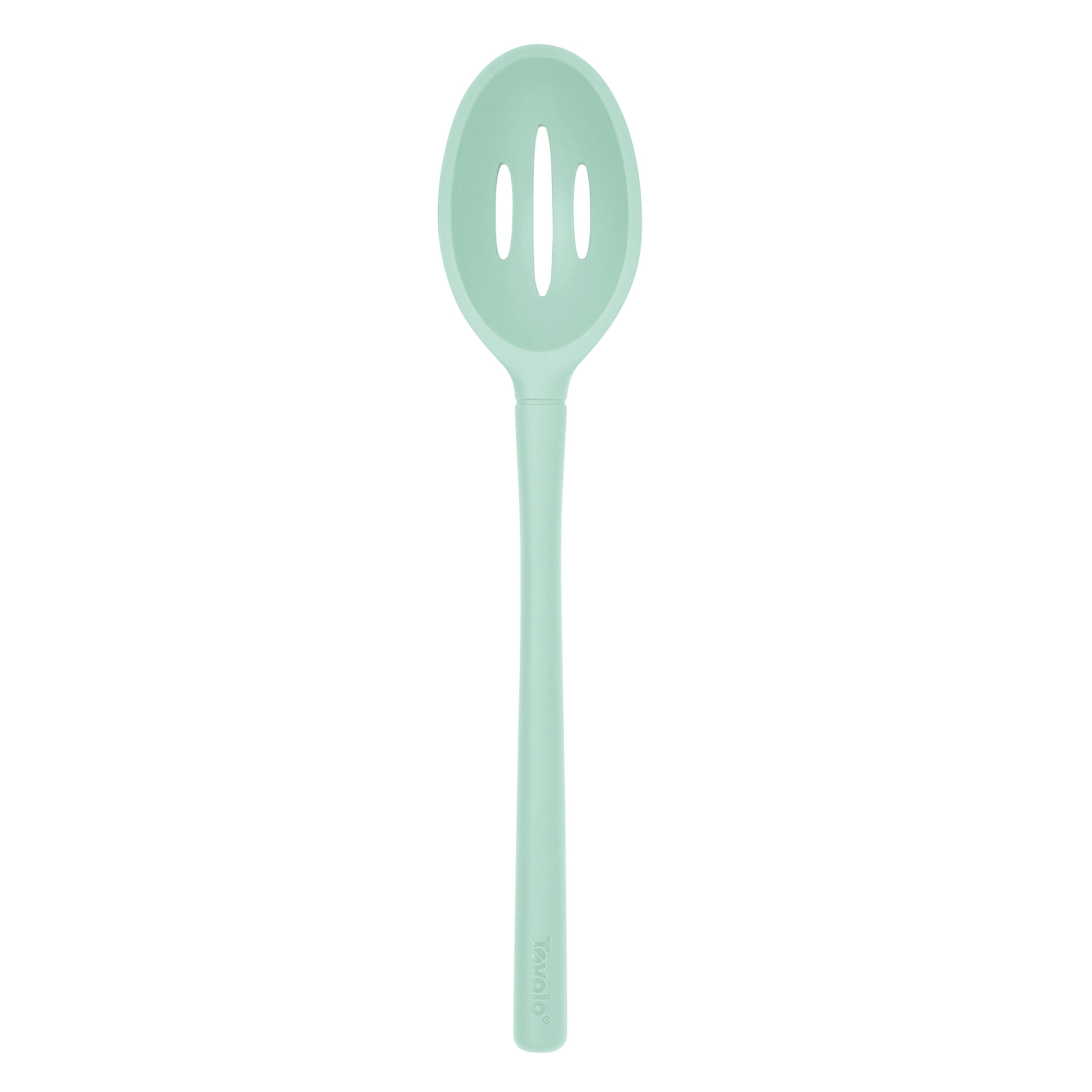 Tovolo 'Flex-Core' All Silicone Slotted Deep Spoon - Light Aqua