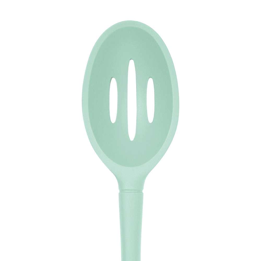 Tovolo 'Flex-Core' All Silicone Slotted Deep Spoon - Light Aqua