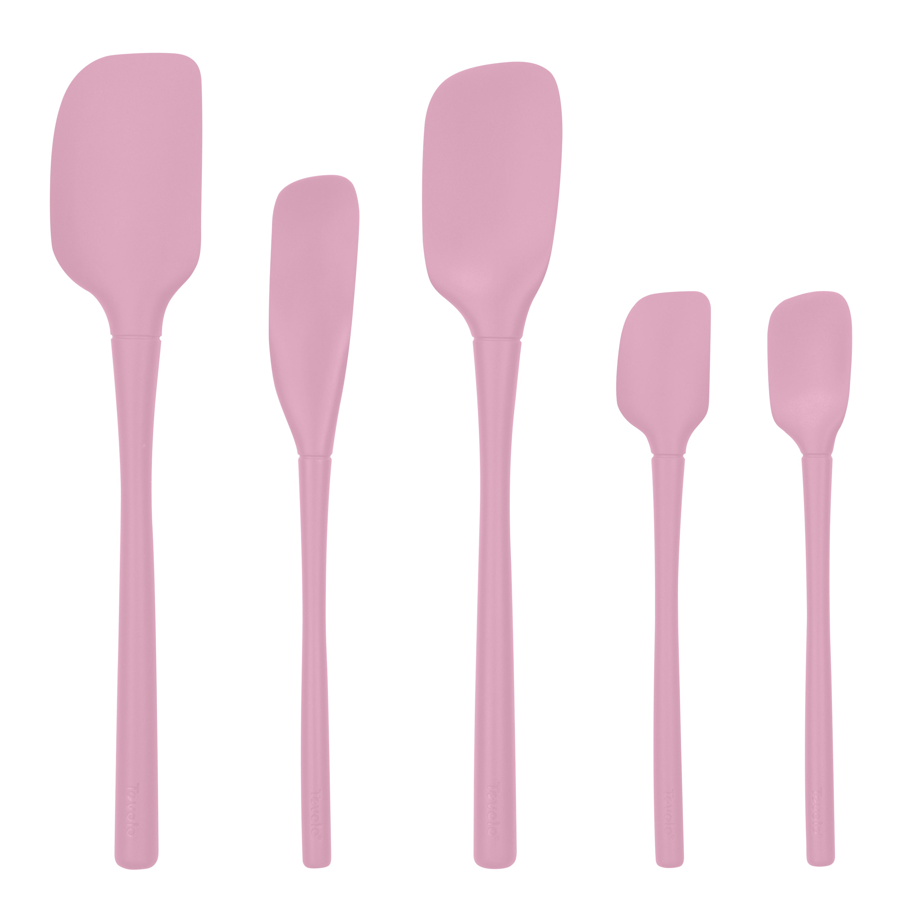 Tovolo "Flex-Core" All Silicone Spatula Set 5 - Pink Sorbet