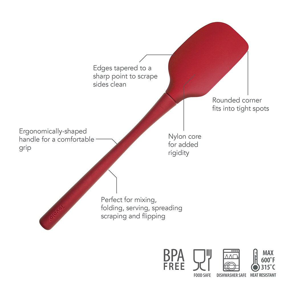 Tovolo "Flex-Core" All Silicone Spatula - Cayenne
