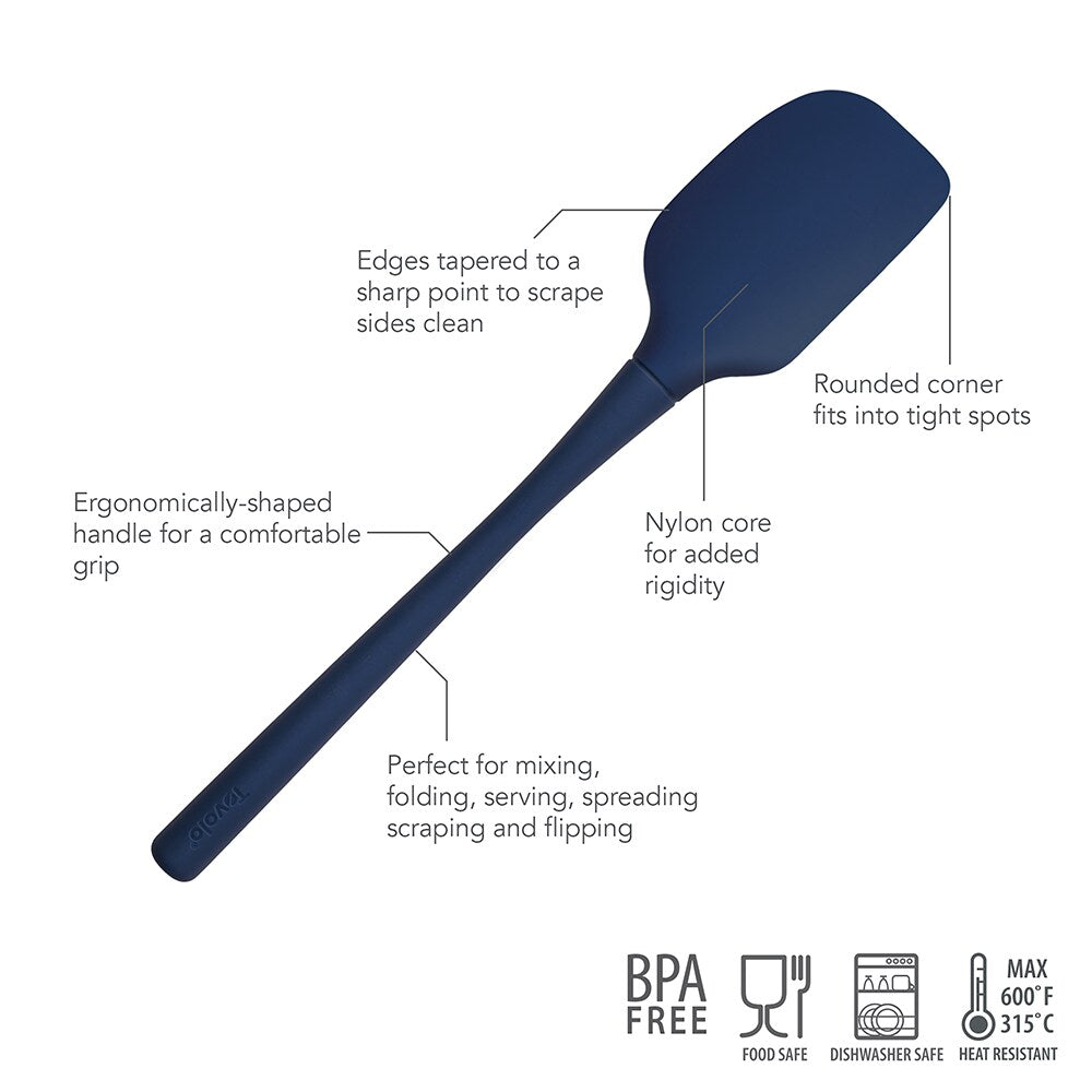 Tovolo "Flex-Core" All Silicone Spatula - Deep Indigo
