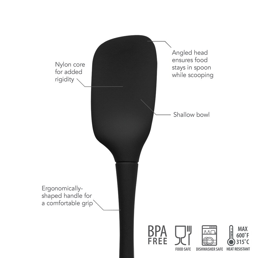 Tovolo "Flex-Core" All Silicone Spoonula - Black