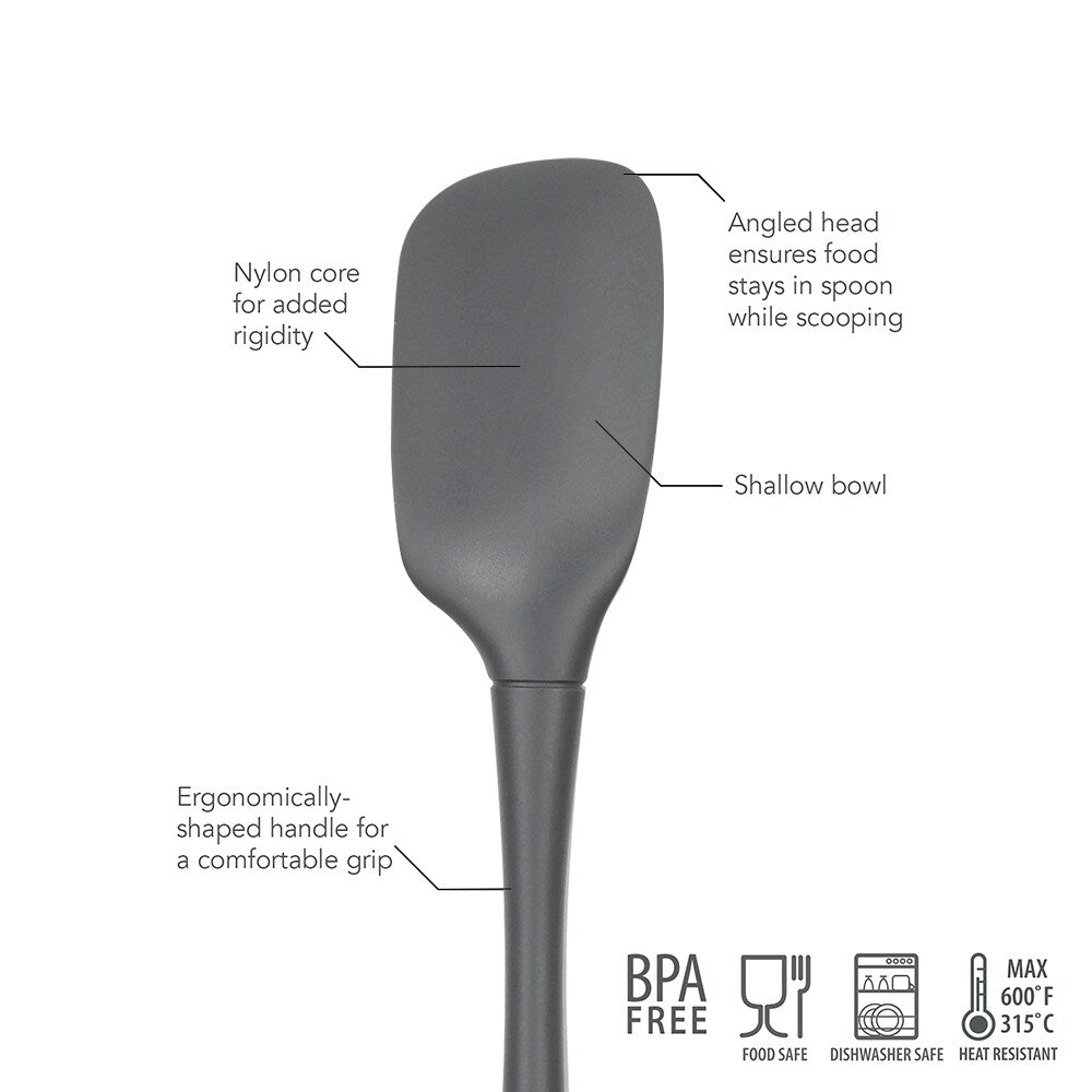 Tovolo "Flex-Core" All Silicone Spoonula - Charcoal