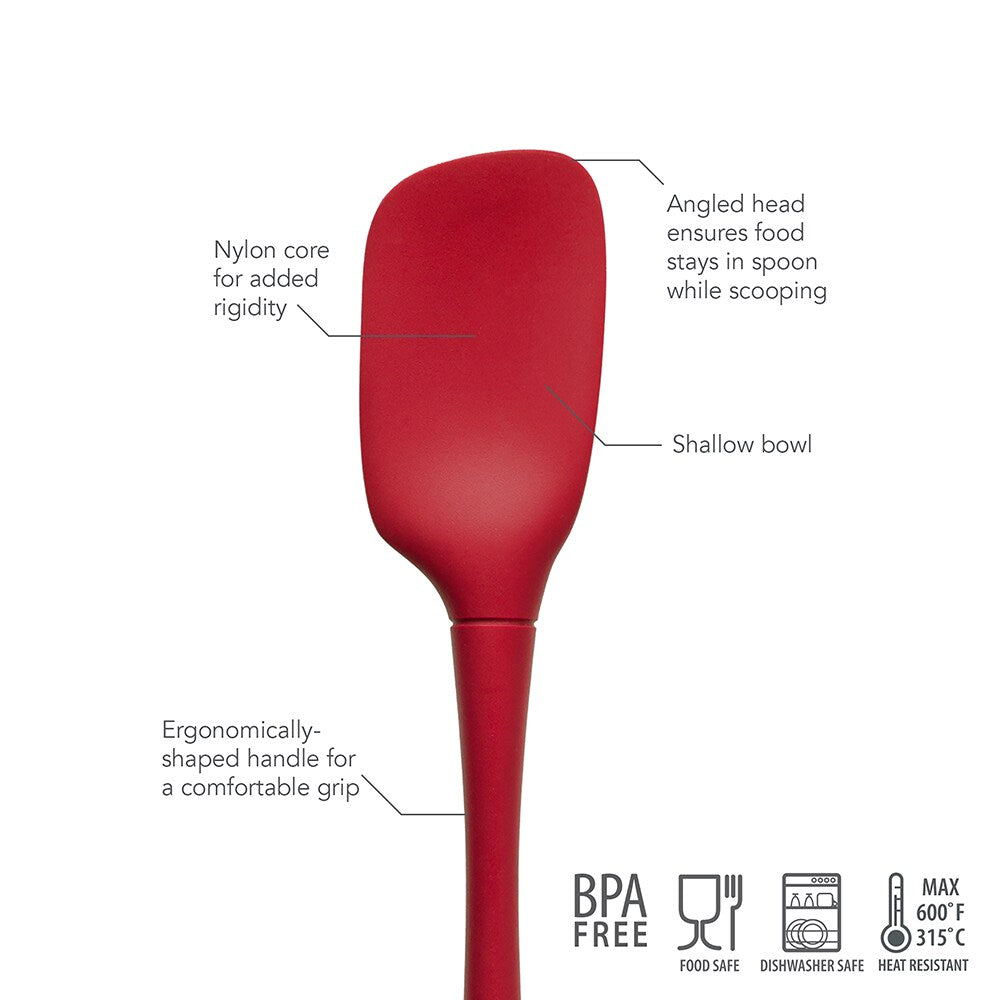 Tovolo "Flex-Core" All Silicone Spoonula - Cayenne