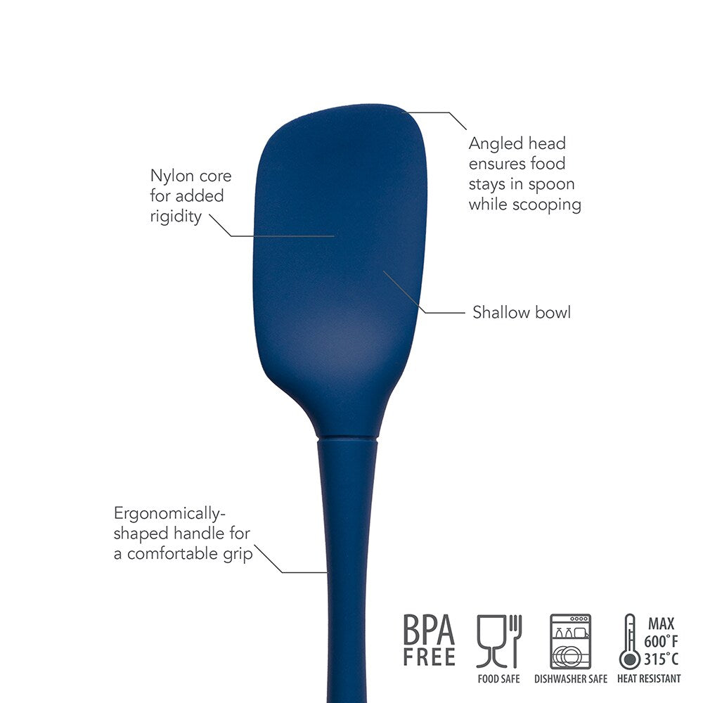 Tovolo "Flex-Core" All Silicone Spoonula - Deep Indigo