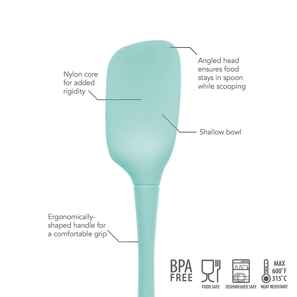 Tovolo "Flex-Core" All Silicone Spoonula - Light Aqua