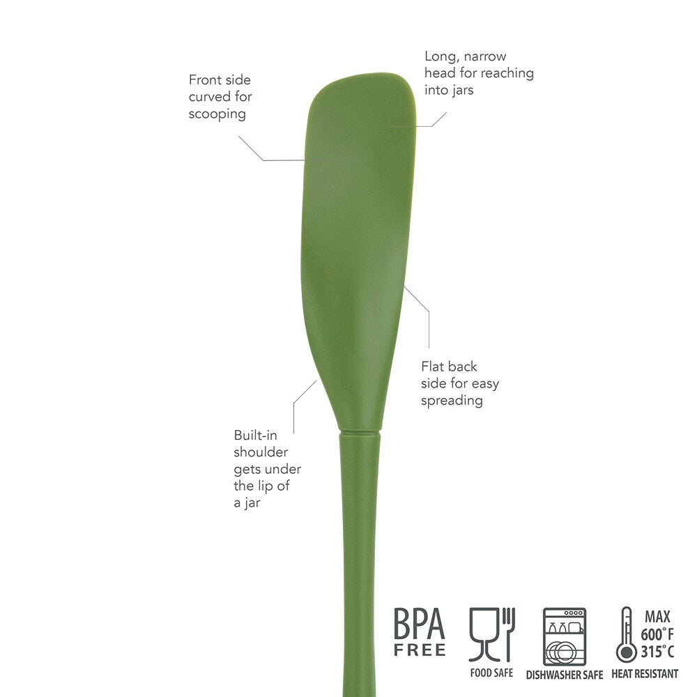 Tovolo "Flex-Core" All Silicone Jar Scraper - Pesto