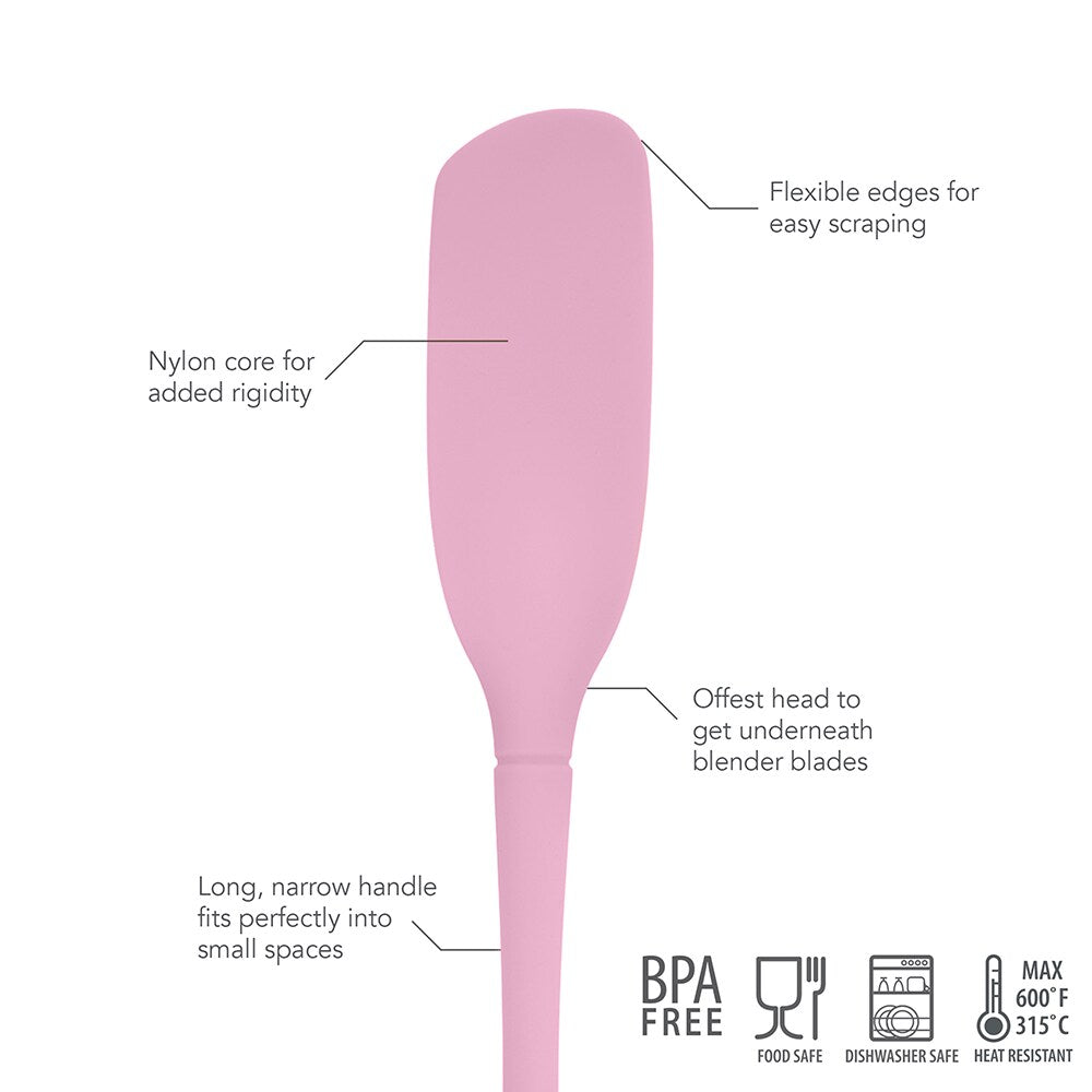 Tovolo "Flex-Core" All Silicone Jar Scraper - Pink Sorbet