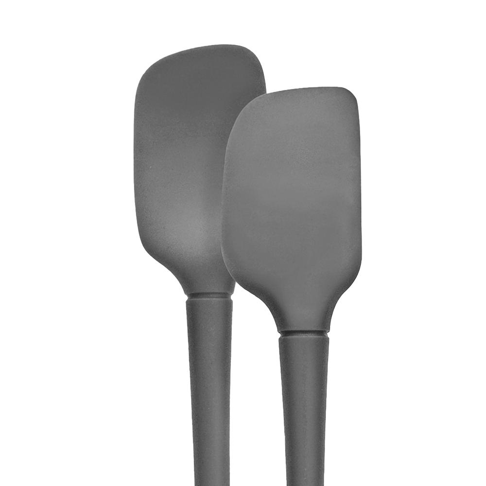 Tovolo "Flex-Core" All Silicone Set 2 Mini Spatula/Spoonula - Charcoal