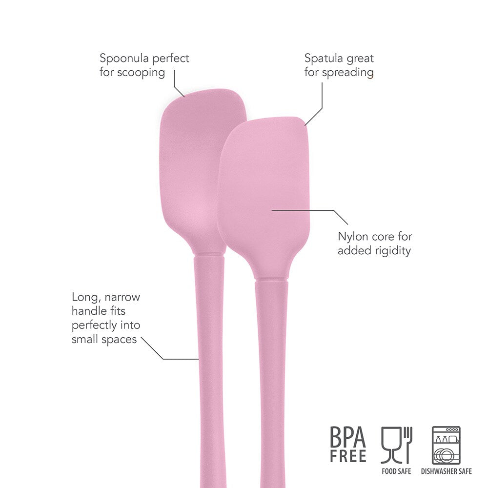 Tovolo "Flex-Core" All Silicone Set 2 Mini Spatula/Spoonula - Pink Sorbet