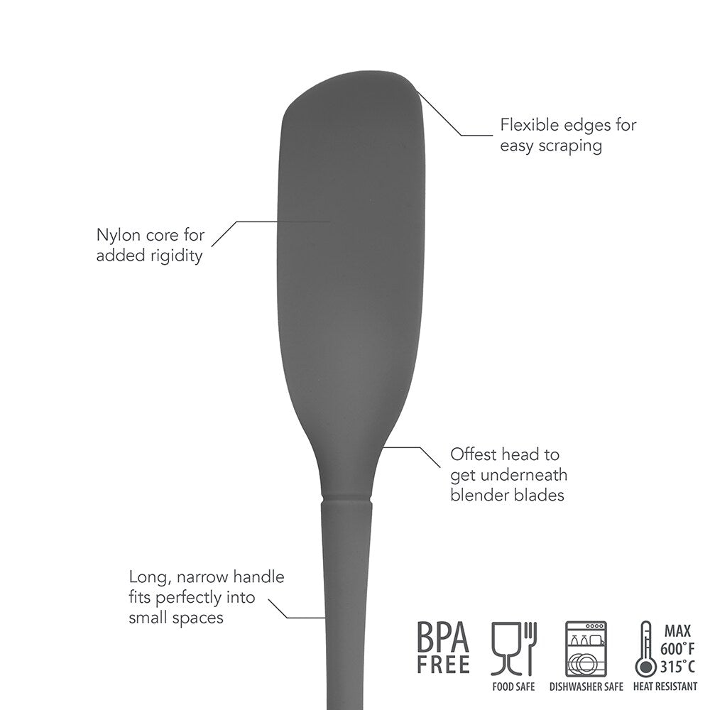 Tovolo 'Flex-Core' All Silicone Blender Spatula - Charcoal