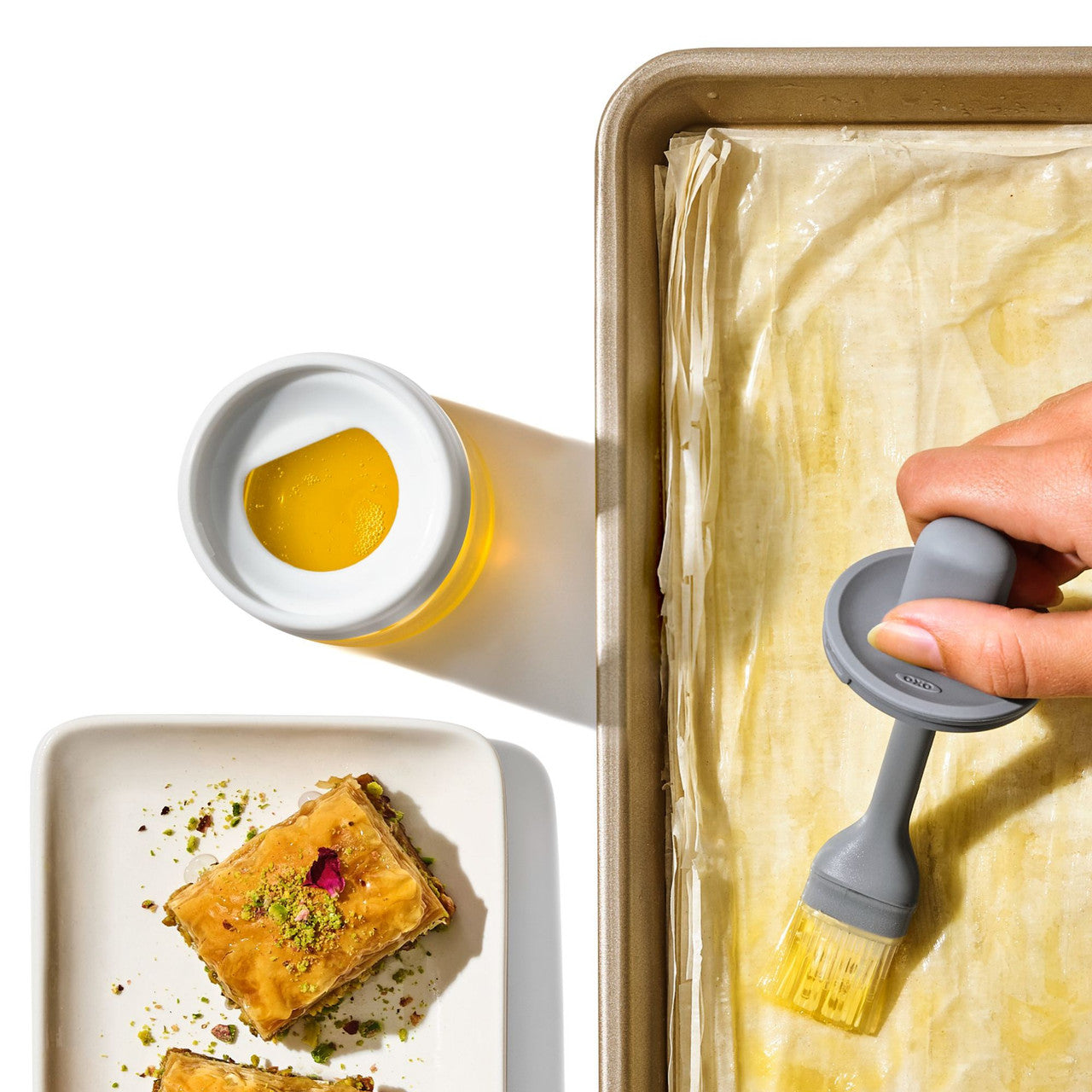 OXO Good Grips Glass Oil Bottle W Silicone Brush