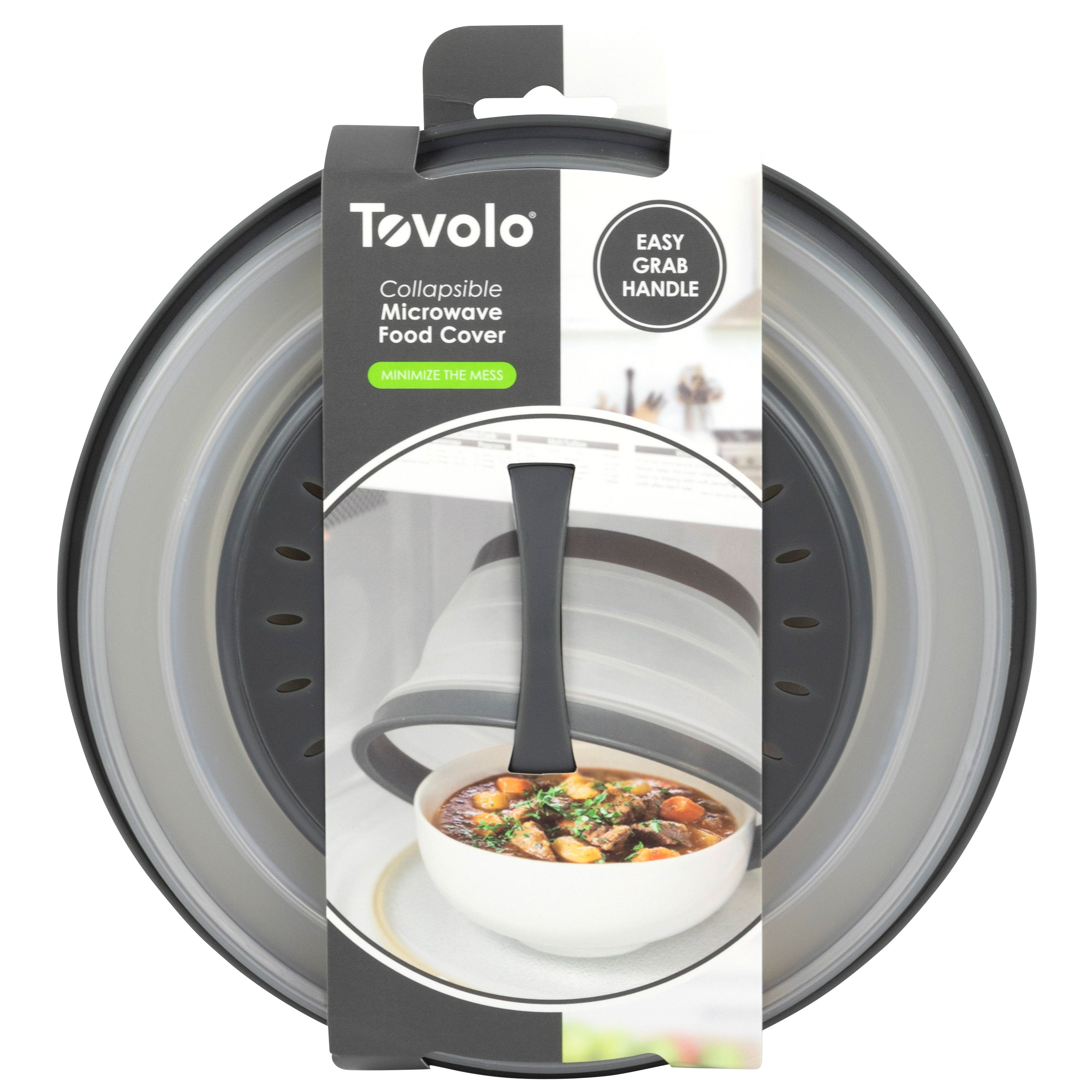 Tovolo Small Microwave Collapsible Food Cover 21.5 cm – Charcoal