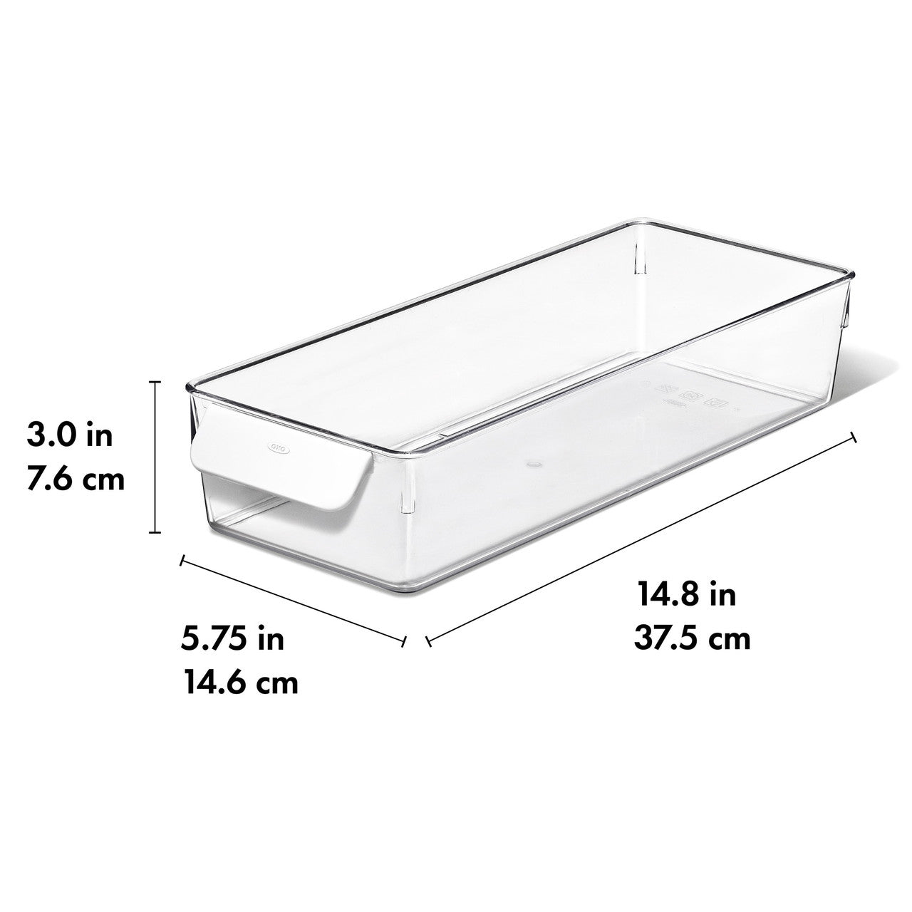 OXO Good Grips Refrigerator Storage Bin 15 x 38 x 8cm