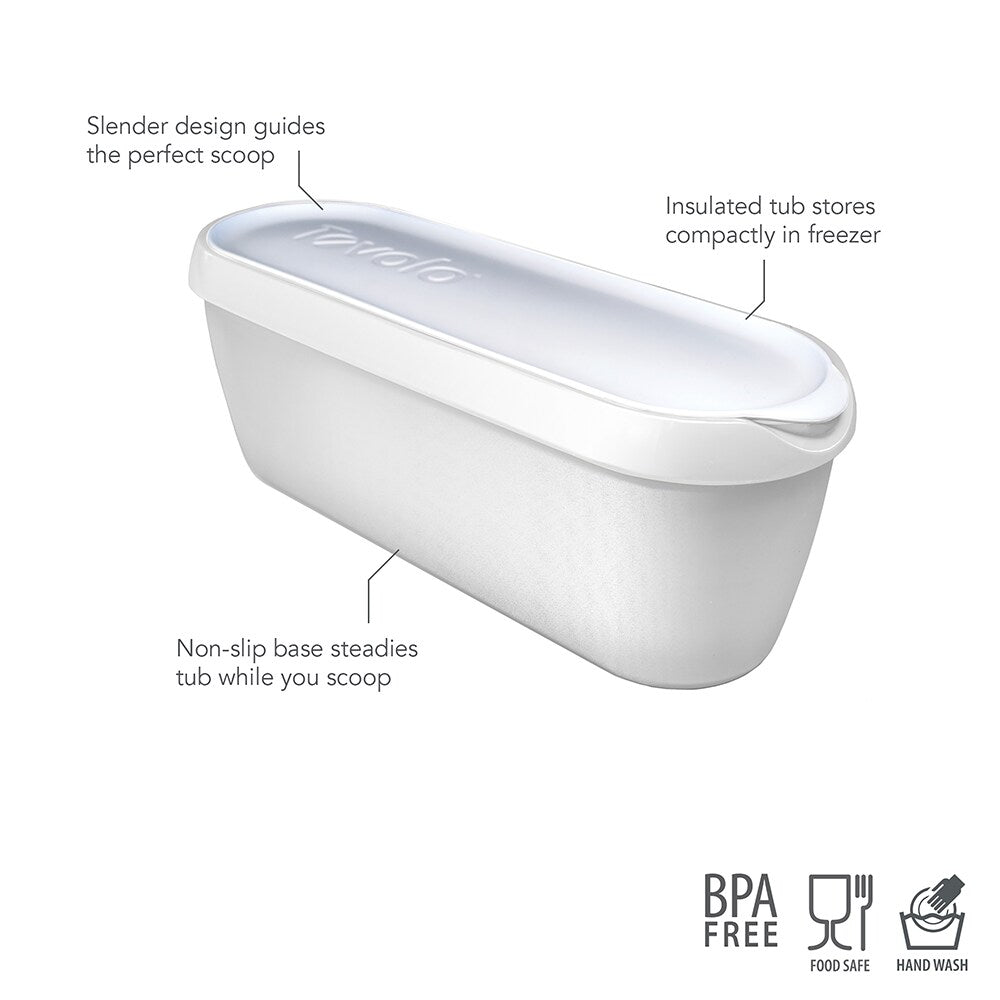 Tovolo Glide-A-Scoop Ice Cream Tub 1.4L - White