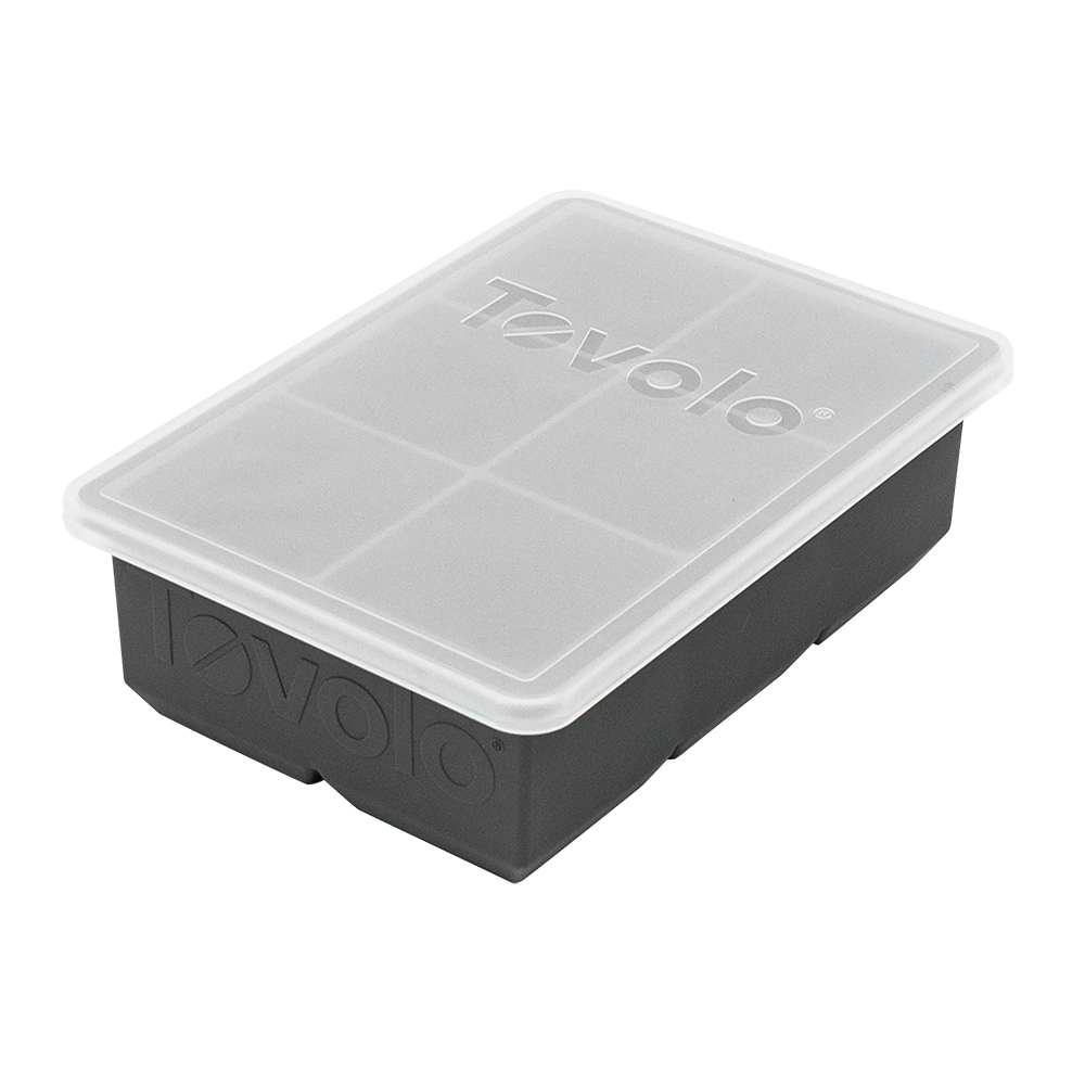 Tovolo King Cube Ice Tray W/ Lid - Charcoal