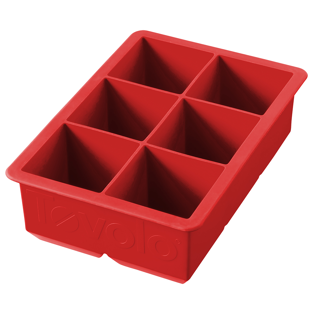 Tovolo King Cube Ice Tray - 2" Cubes - Apple Red