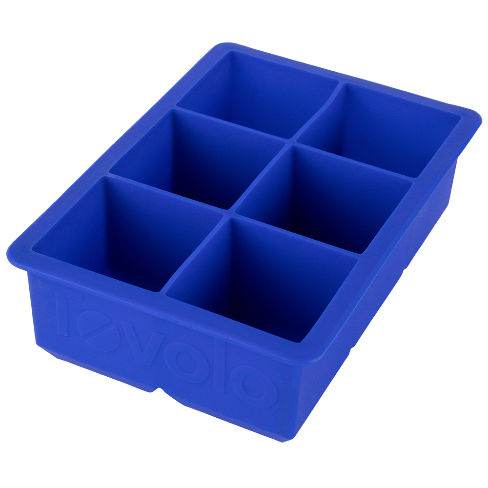 Tovolo King Cube Ice Tray - 2" Cubes - Blue
