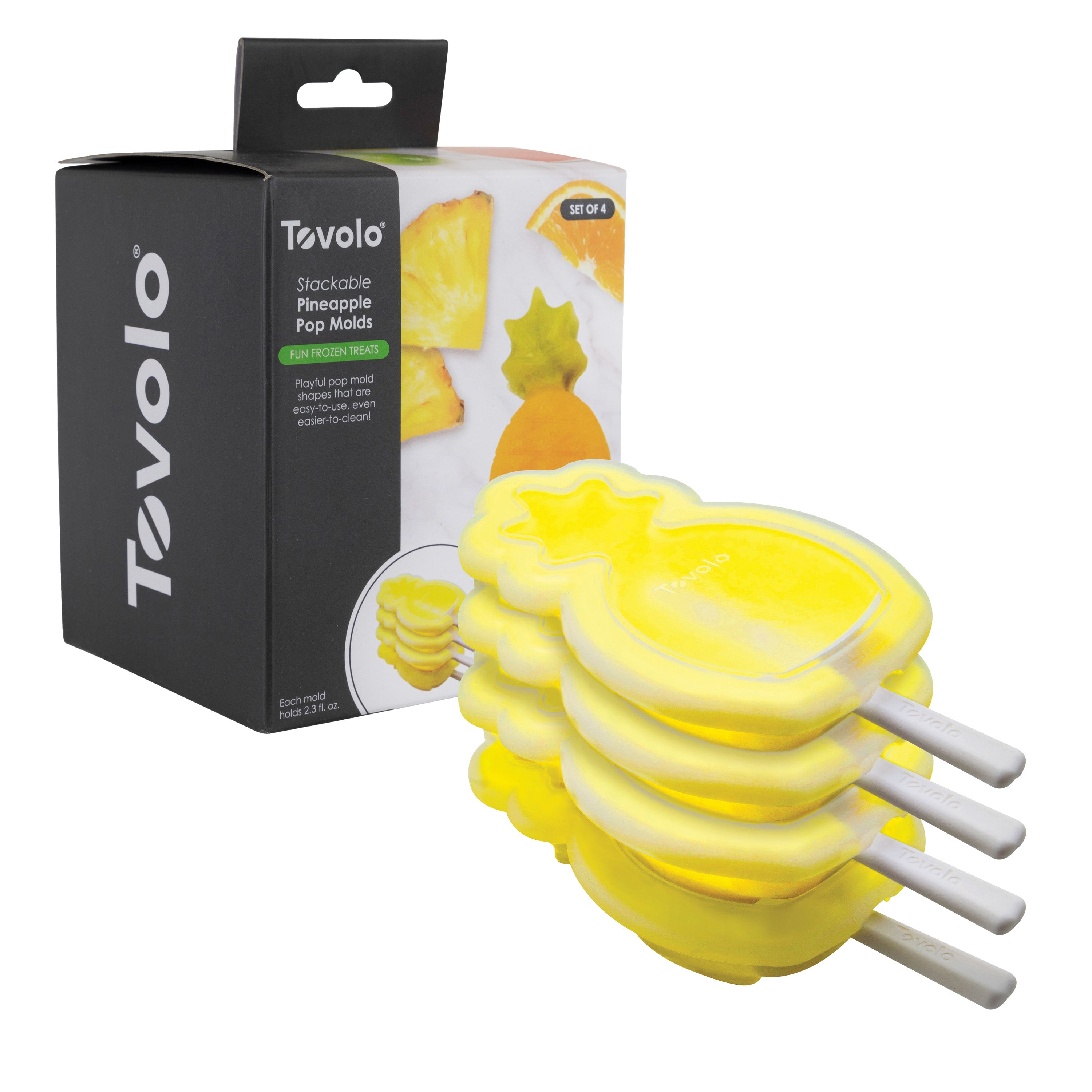 Tovolo Stackable Ice Pop Moulds Set 4 - Pineapple
