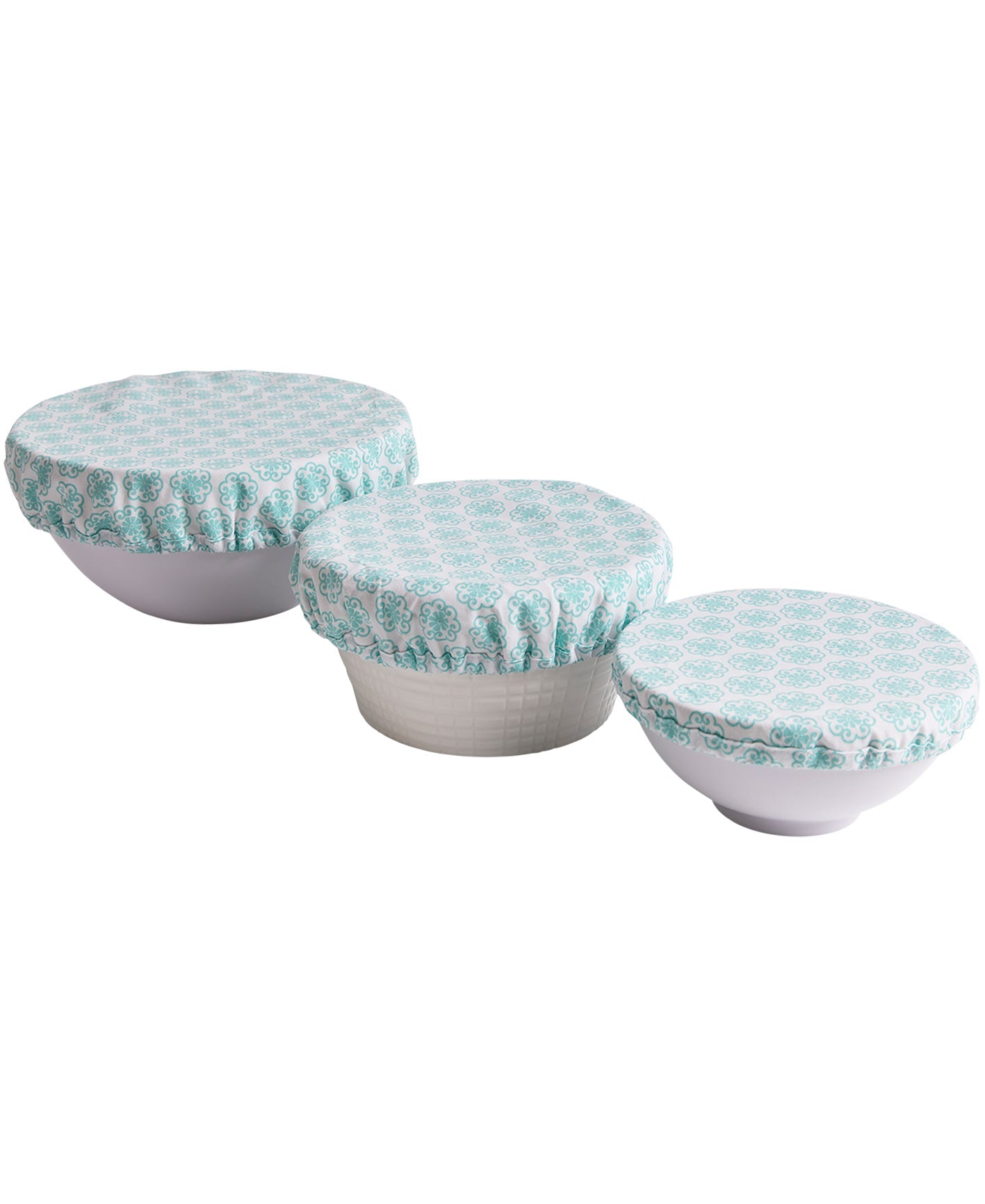 Ladelle Positano Tile 3pk Stretch Bowl Covers