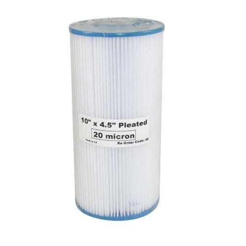 Pleated Sediment Filter 10x4.5 inch 20 Micron