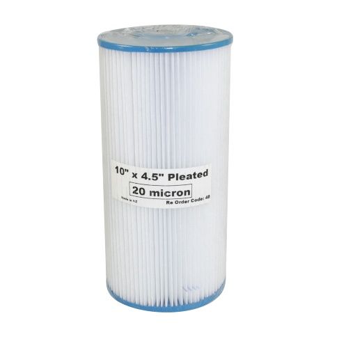 Pleated Sediment Filter 10x4.5 inch 20 Micron