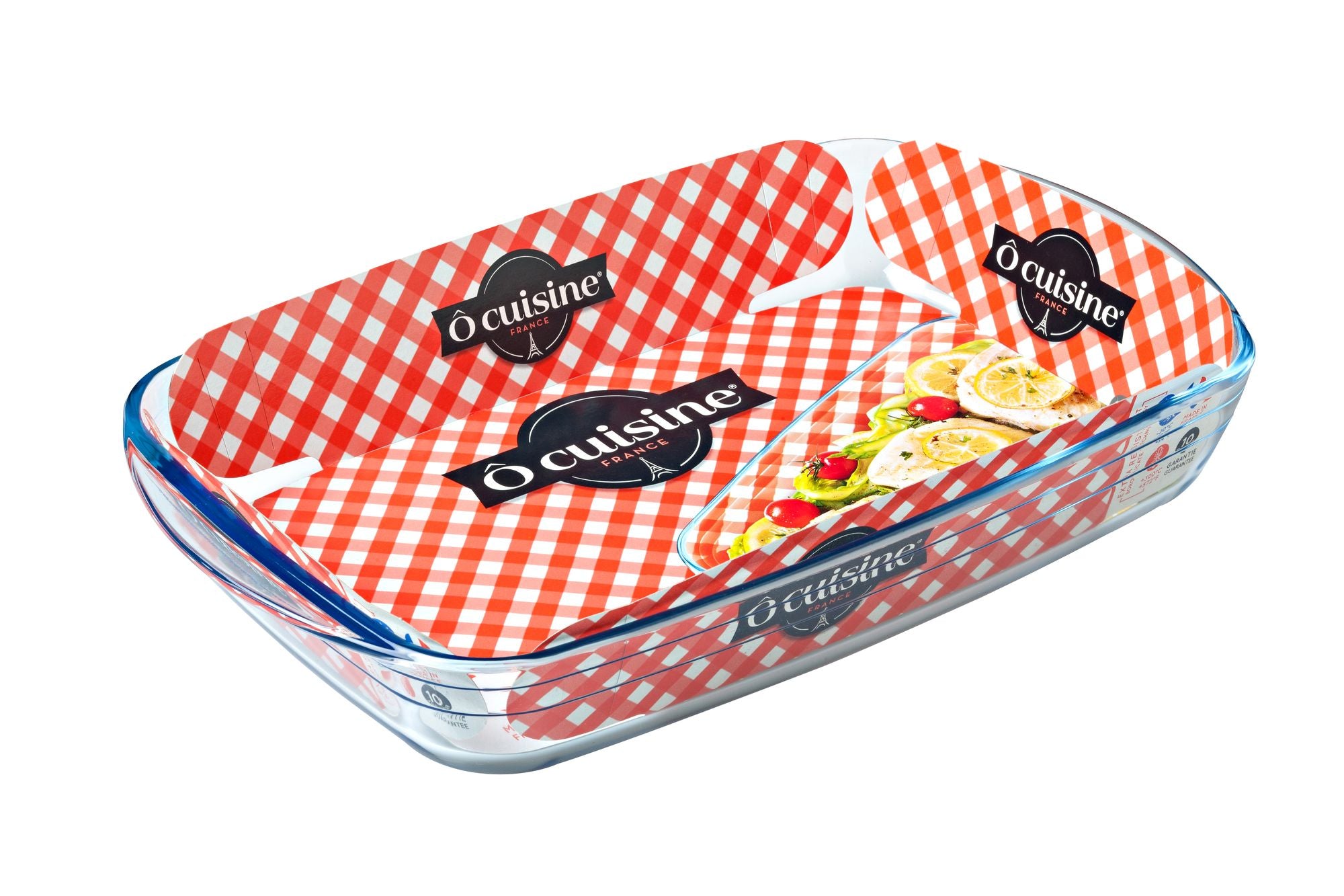 O'Cuisine Glass Rectangular Roaster 35 x 22cm - 2.6L