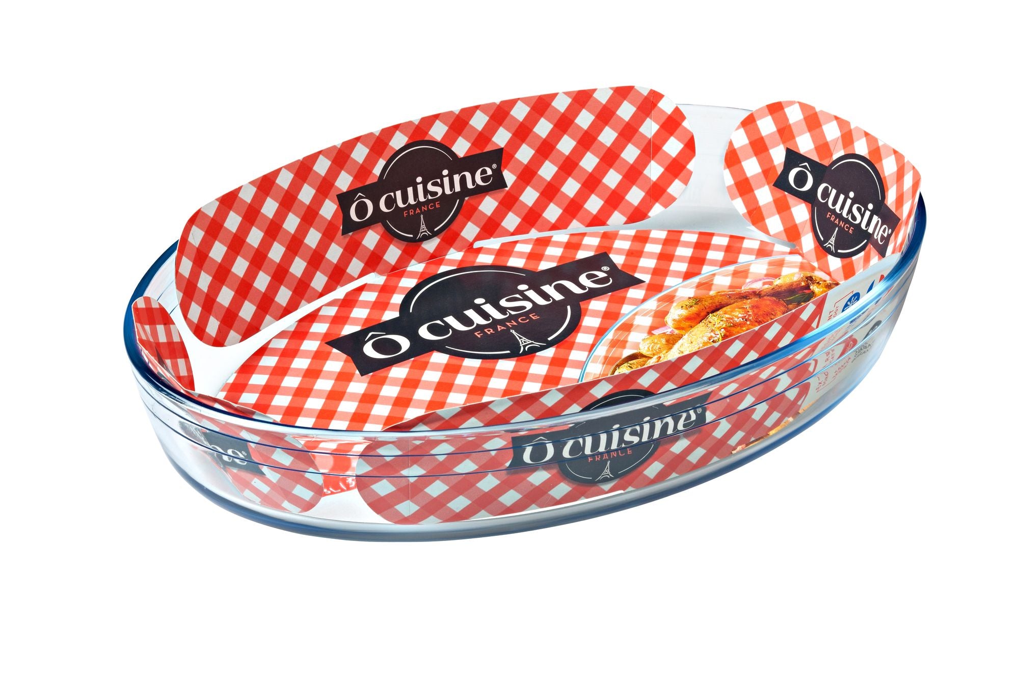 O'Cuisine Glass Oval Roaster 35 x 24cm - 3L