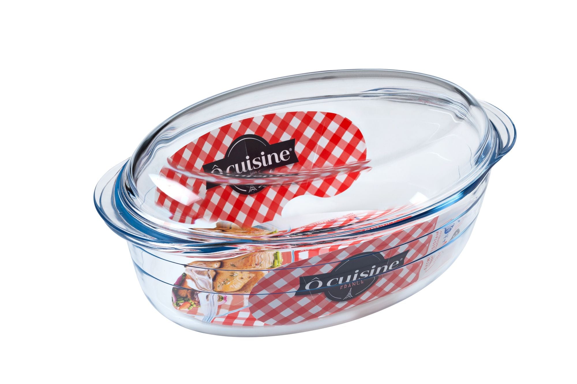 O'Cuisine Glass Oval Casserole 33 x 20cm - 4L