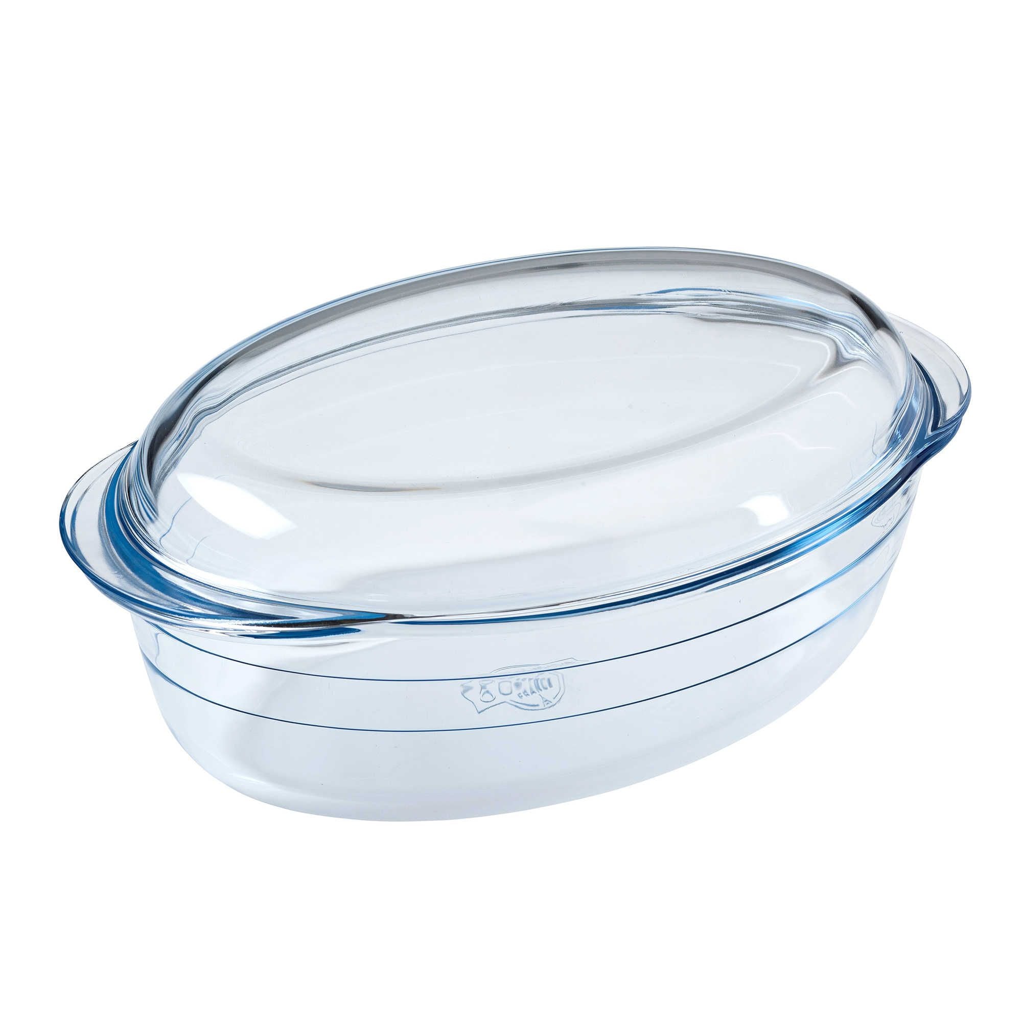 O'Cuisine Glass Oval Casserole 33 x 20cm - 4L
