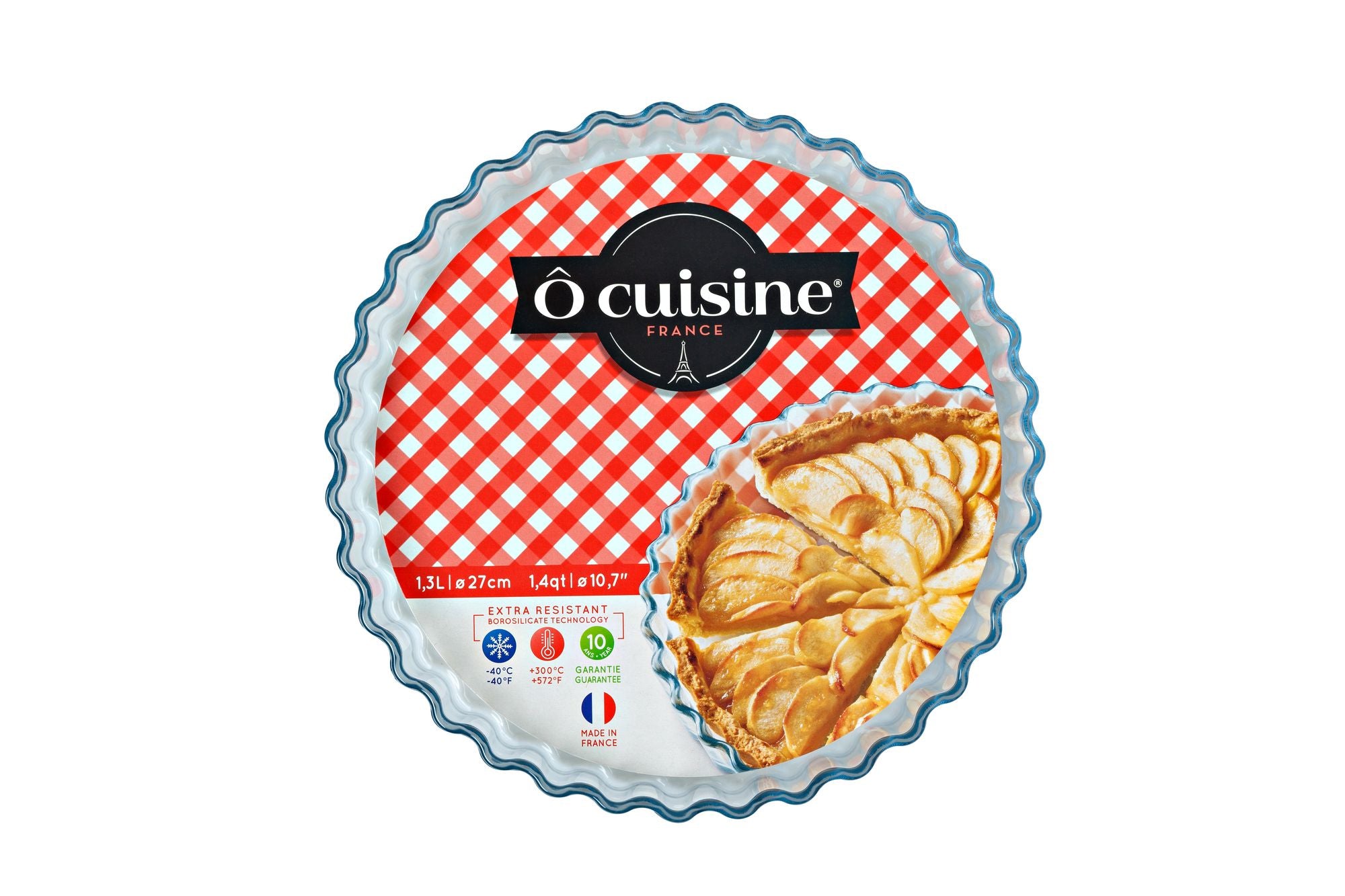 O'Cuisine Glass Flan Dish 27 x 27 x 3.5cm - 1.3L