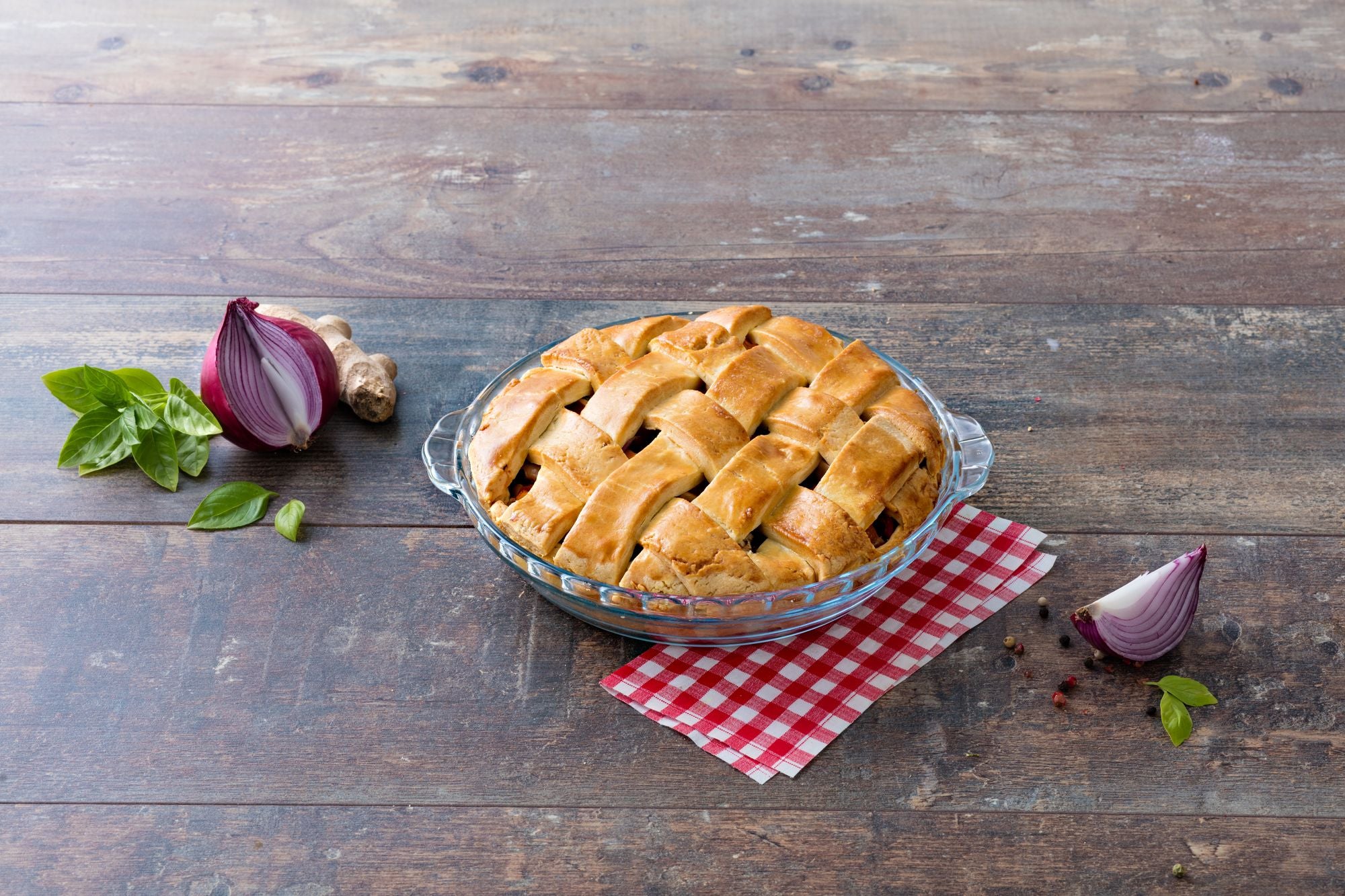 O'Cuisine Glass Pie Dish with Handles 26 x 23cm - 1.3L