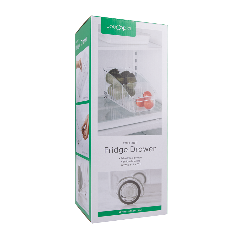 Youcopia Rollout Fridge Drawer 15.5 x 38.4 x 14.2Cm