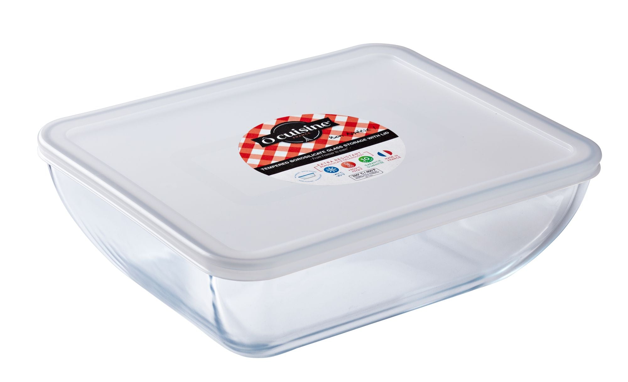 O'Cuisine Glass Rectangular Storage Dish - 1.3L
