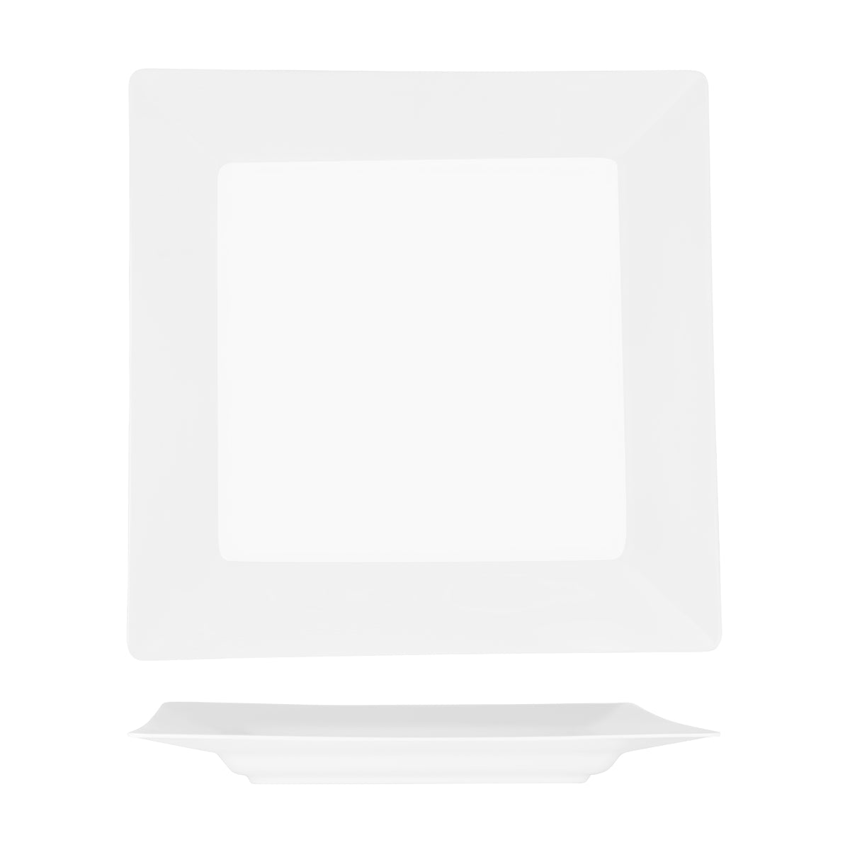 Superware White Square Plate Wide Rim 400x400mm