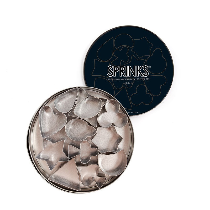 Sprinks Mini Assorted Stainless Pastry Cutter Set 12 Piece