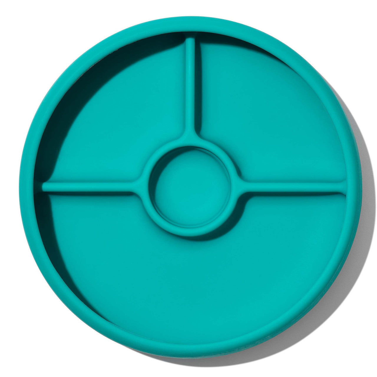 OXO Tot Silicone Divided Plate (Teal)